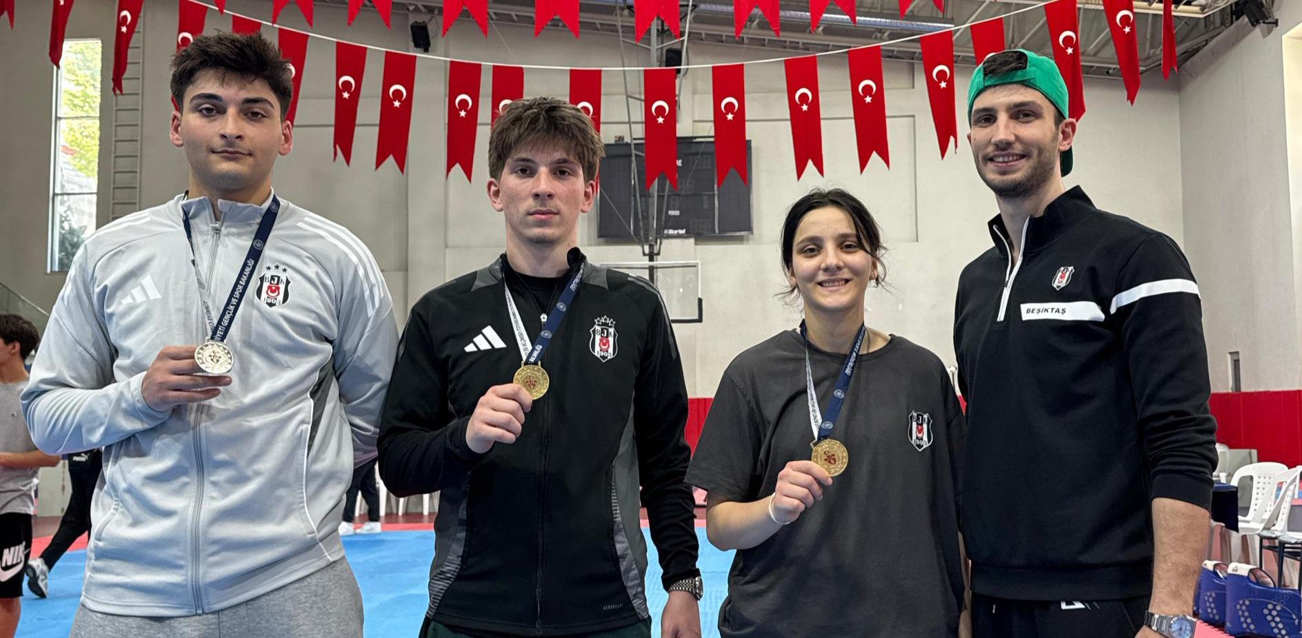 Beşiktaş Taekwondo Takımı sporcularından Üç Birincilik Bir İkincilik ve İki Üçüncülük