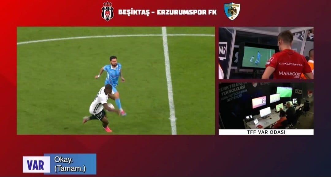 Beşiktaş - Erzurumspor FK maçının VAR kayıtları açıklandı!