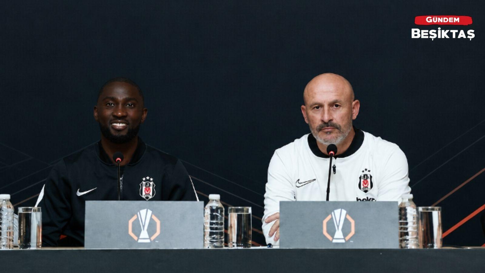 Beşiktaş Teknik Direktörü  Vincenzo Italiano ile kaptan Wilfred Ndidi, UEFA Avrupa Ligi lig aşaması üçüncü haftasında Crystal Palace ile oynanacak karşılaşma öncesinde düzenlenen basın toplantısında açıklamalarda bulundu: