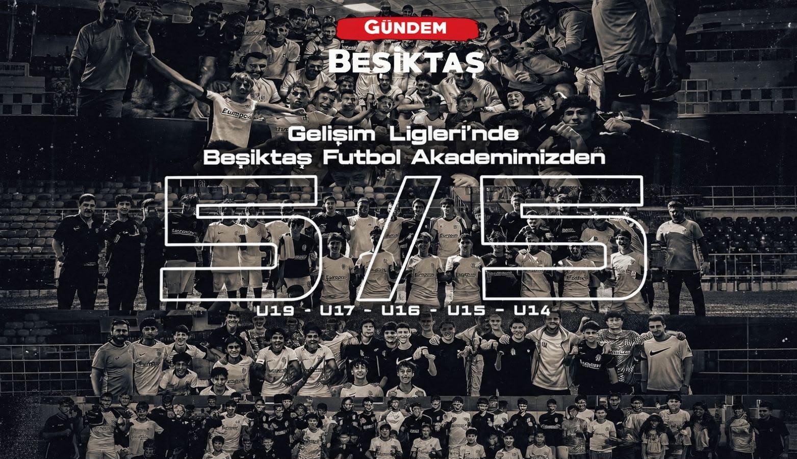 Beşiktaş Akademisi’nden 5’te 5’lik Hafta!
